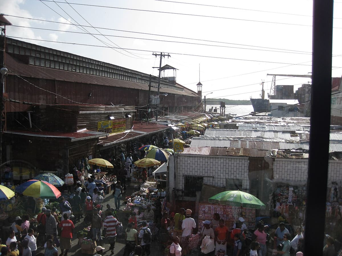 Stabroek Market, Georgetown — the city's principal market, with its clock tower.
